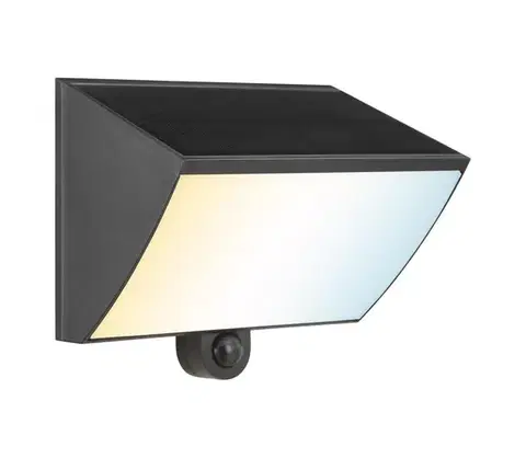 Záhradné lampy Brilliant - LED solárne nástenné svietidlo SIERRA LED/6W/3,7V 2000 mAh IP54 čierne G41010/06