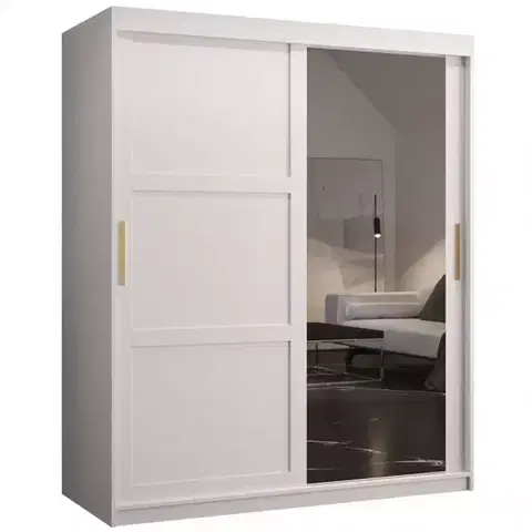 Šatníkové skrine Skriňa Amiro 2 150 biely/biely