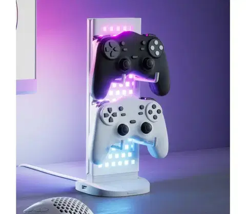 Lampy Nanoleaf NL7602K0001A023-LED RGBIC Stmievateľná stolná nabíjacia stanica 2700-6500K 5V biela NL7602K0001A023