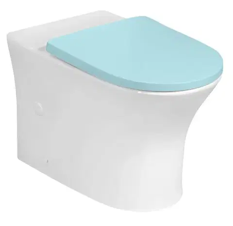 Doplnky do kúpeľne Bruckner - LEON misa pre kombi WC, Rimless, 61,5x37cm, spodný/zadný odpad, biela 201.421.4