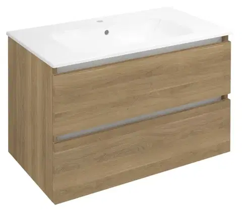 Kúpeľňový nábytok SAPHO - EZARA umývadlová skrinka 79,8x52x46cm, dub cuneo EZ801-2525