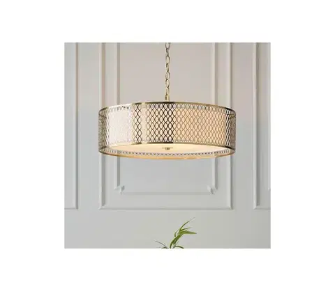 Svietidlá Endon 101569 - Luster na reťazi CORDERO 3xE27/10W/230V zlatý 101569
