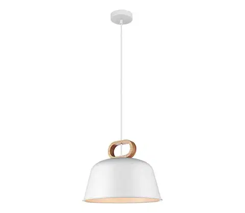 Svietidlá Viokef Lighting Závesný luster CLIP na lanku 1xE27/40W/230V biela/hnedá 4266800