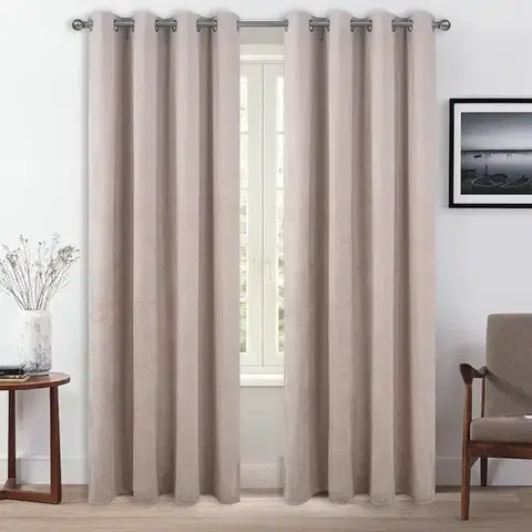 Závesy do spálne Záves na priechodkách AMANDA YC13019/230G/M2/4/140X250 béžový