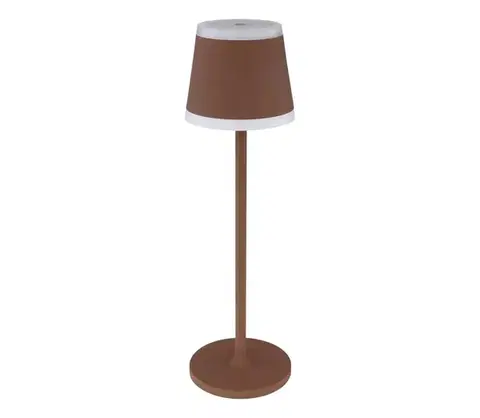 Záhradné lampy Globo 58433R - LED Stmievateľná stolná lampa RIDLEY LED/4,6W/3,7V 3000K hnedá 58433R