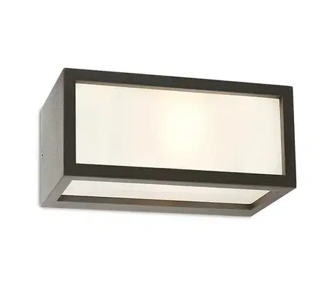 Svietidlá Redo 9896 - Vonkajšie nástenné svietidlo BRICK 1xE27/23W/230V IP54 šedá 9896