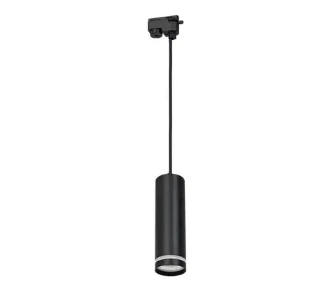 Svietidlá  Luster na lanku do lištového systému PIPE 1xGU10/25W/230V čierna ML7673