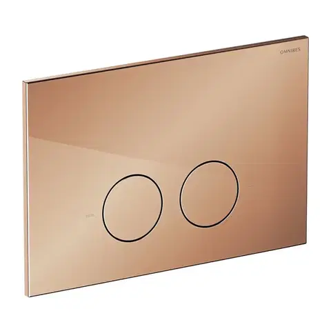 Záchody OMNIRES - Minimal tlačidlo splachovacie, meď lesk; MPS1CP