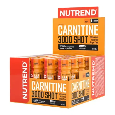 Spaľovače tukov Karnitin Nutrend Carnitine 3000 SHOT 20x60 ml pomaranč