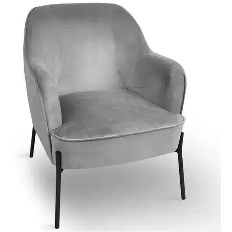 Relaxačné kreslá Kreslo Bob WX-2924 Light Grey Velvet 12
