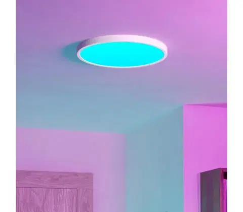 Svietidlá Eglo 901726 -LED RGBW stmievateľné kúpeľňové stropné svietidlo FUEVA-Z LED/17,5W/230V 38,9cm IP44 biela 901726