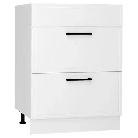 Kuchynské skrinky stojace Kuchynská skrinka Emily D60PC S/2 ZASL biely hrášok mat