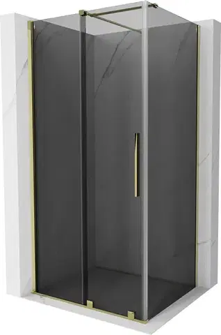 Sprchovacie kúty MEXEN/S - Velár sprchovací kút, posuvné dvere 130 x 85, grafit, zlato 871-130-085-41-50