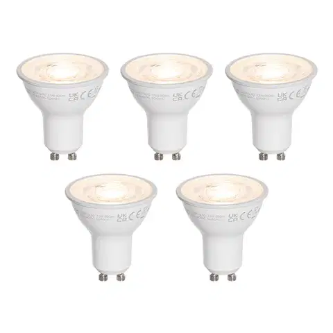 LED osvetlenie Sada 5 LED žiaroviek GU10 50 mm číra 7,5 W 800 lm 3000 K