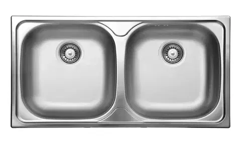 Kuchynské drezy DEANTE DEANTE - Xylo nerez satin - Nerezový drez, 2 - bowl ZEX_0203