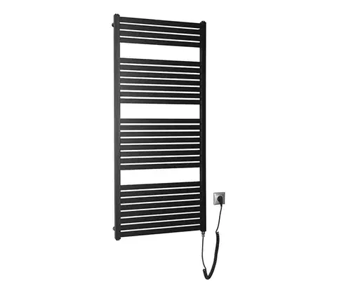 Svietidlá Aqualine - Kúpeľňový elektrický radiátor TONDI-E 600 W 133x60 cm matná čierna DE486T