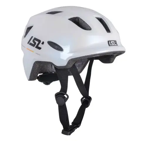 Helmy a prilby na in-line Detská cyklo prilba s LED svetlom ISL Lumitto Pearl White - XS (48-54)