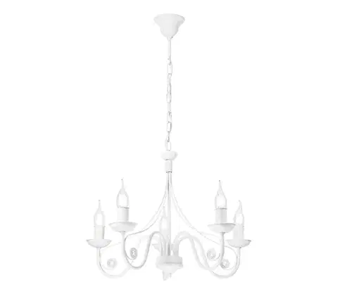 Svietidlá  Luster na reťazi DONATO 5xE14/40W/230V biela LM-5.29/BIAŁY MAT