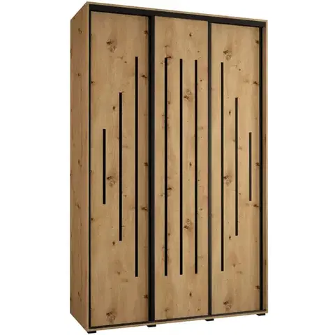 Šatníkové skrine Skriňa 45 Canaris 12 160 artisan/čierna