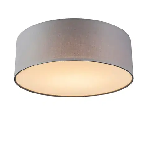 Stropné osvetlenie Stropné svietidlo sivé 30 cm vrátane LED - Drum LED