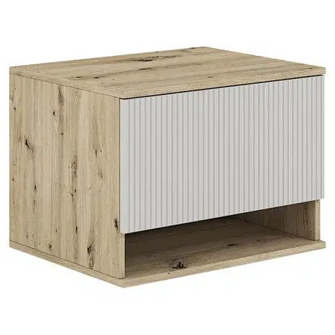 Kúpeľňový nábytok KONDELA Colos 60 kúpeľňová skrinka pod umývadlo dub artisan / kašmír