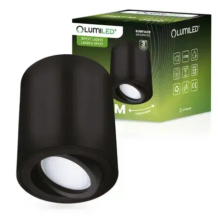 Lampy do obývačky Bodové svietidlo Amat 84mm Black O K1