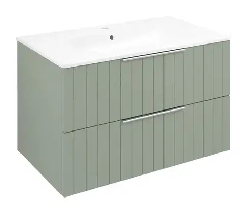 Kúpeľňový nábytok SAPHO - CIRASA STRIP umývadlová skrinka 79,8x52x46cm, verde CR801-4444S