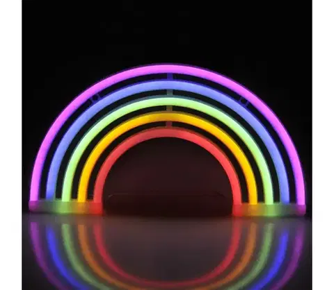 Svietidlá  LED Neónová nástenná dekorácia RAINBOW LED/3W/3xAA USB multicolor 327130