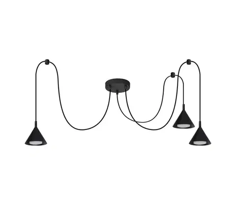 Svietidlá BRILAGI - Luster na lanku CONE TRIPLE SPIDER 3xGX53/15W/230V čierna WO-E14-G12-BLK-OEM
