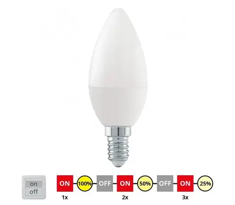 Žiarovky LED Stmievateľná žiarovka C37 E14/6W/230V 3000K - Eglo 54834 54834