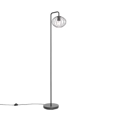Stojace lampy Priemyselná stojaca lampa čierna 23 cm - Margarita