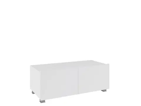 TV stolíky ArtGiB TV stolík 100 CALABRINI C-11 | biela/biely lesk