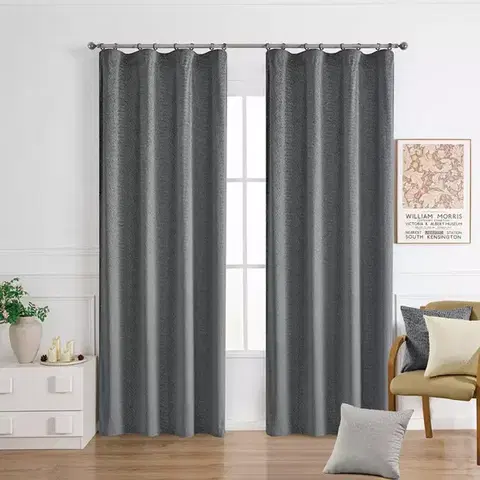 Závesy do spálne Záves na páske EMMA VET447/4/210GSM 140x250 cm  sivý