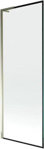 Sprchové dvere MEXEN/S - Next L vaňová zástena FIX 70 x 150, čierna vzor, zlatá 895-070-000-03-70-50