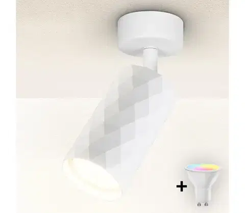 Svietidlá BRILAGI - LED RGBW stmievateľné bodové svietidlo SELE DIAMANT 1xGU10/4,8W/230V biela BG2851+AI2382