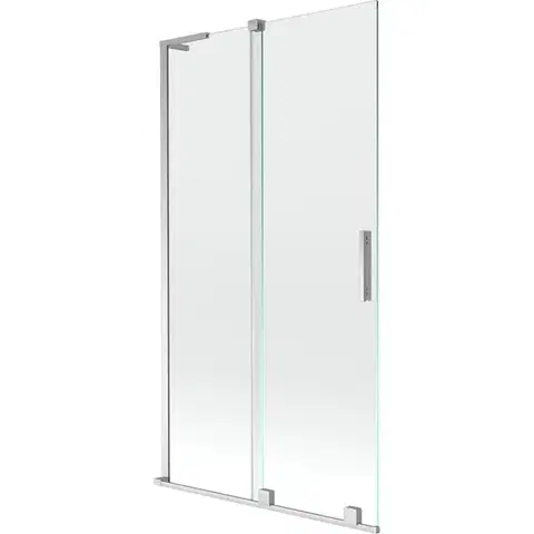 Sprchové dvere MEXEN/S - Velar L dvojkrídlová posuvná vaňová zástena 100 x 150, transparent, chróm 896-100-003-01-01