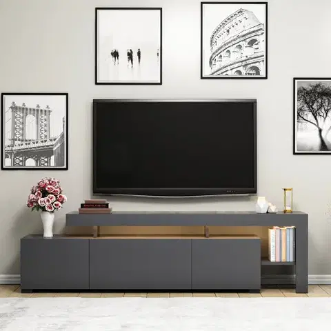 TV stolíky TV stolík BELIZ s LED osvetlením Asirgroup