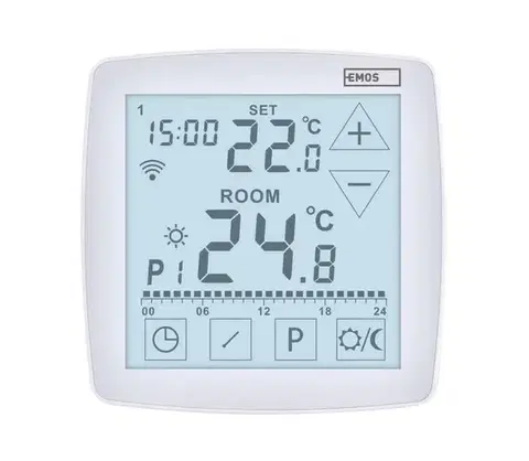 Predlžovacie káble  Bezdrôtový digitálny termostat GoSmart 230V/16A Wi-Fi Tuya P56S01F