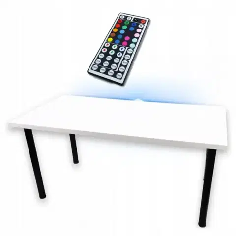 Kancelárske stoly Písací Stôl Low Loft Biely 136x66x2,8 Model 1