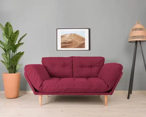 Pohovky a gauče Trojmiestna rozkladacia pohovka Nina Daybed - Dark Red GR105