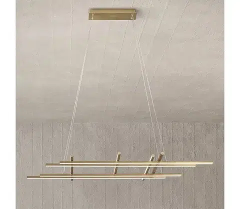Svietidlá Ondaluce - LED Stmievateľný luster na lane MOVIDA LED/114W/230V zlatý SO.MOVIDA/ORO