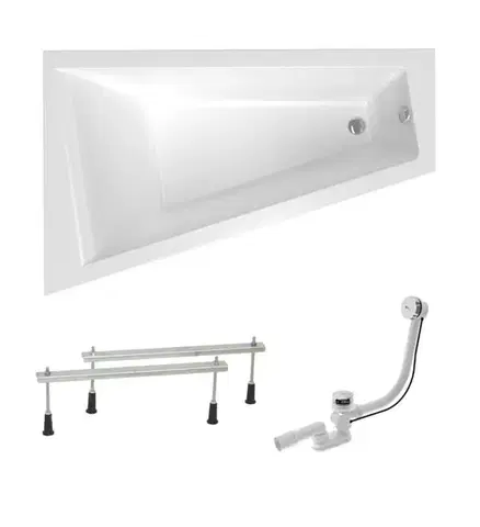 Vane Asymetrická vaňa Laguna Idea Plus 160x100 cm akrylát ľavá SIKOID1600LAN SIKOID1600LAN