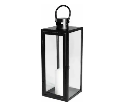 Taburetky Estilo Home Dekoratívna lucerna TOWER 38 cm čierna 5905623250960