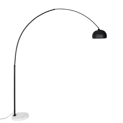 Oblúkové lampy Moderná oblúková lampa čierna s bielym nastaviteľným - XXL