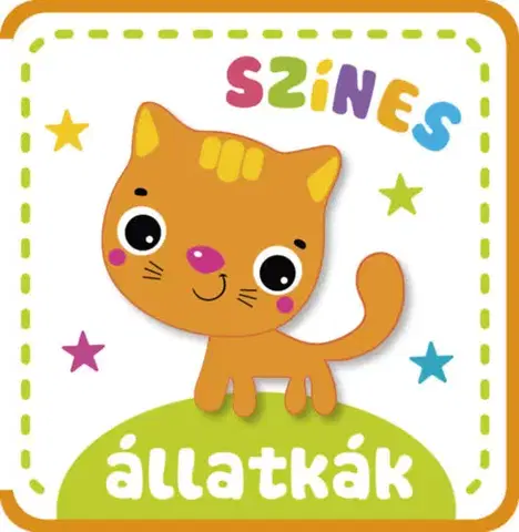 Leporelá, krabičky, puzzle knihy Színes állatkák - szivacskönyv