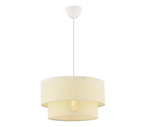 Svietidlá  Závesné svietidlo ECHO na lane 1xE27/60W/230V krémové 390FLH2514