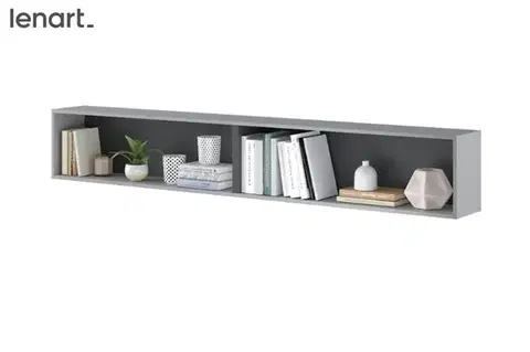 Sektorový nábytok Dig-net nábytok Polica Lenart BED CONCEPT BC-30 | sivá / grafit
