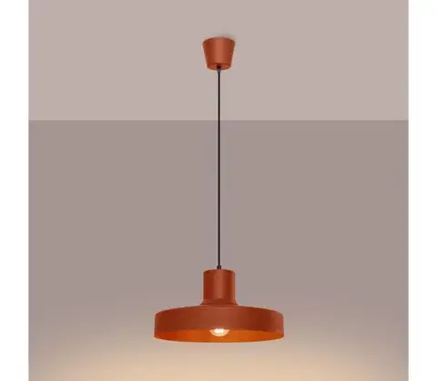 Svietidlá  SL.1706 - Luster na lanku BILO 1xE27/15W/230V pr. 35 cm oranžová SL.1706