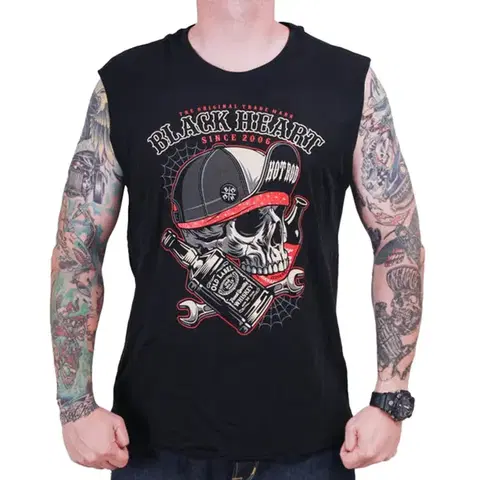 Pánske tričká Tričko bez rukávov BLACK HEART Commander čierna - M