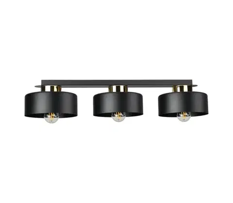 Svietidlá Keter Lighting Stropné svietidlo IGNIA 3xE27/60W/230V čierna/zlatá 3395